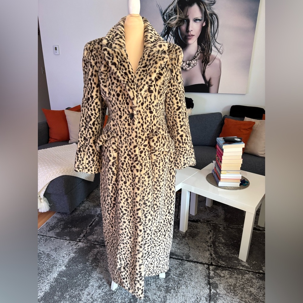 ASOS Luxe Leopard-Print Faux Fur Coat - Brown & Black